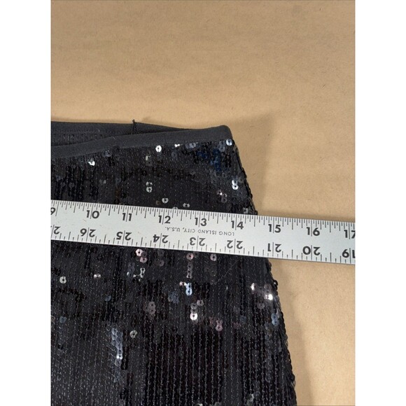 Suit Yourself Costume Black Sequin Pencil Skirt Long Black Fringe - Women's M - Picture 5 of 7
